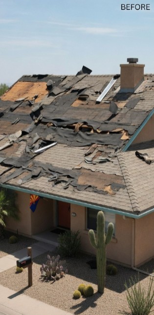 Mesa Roof Repair Before